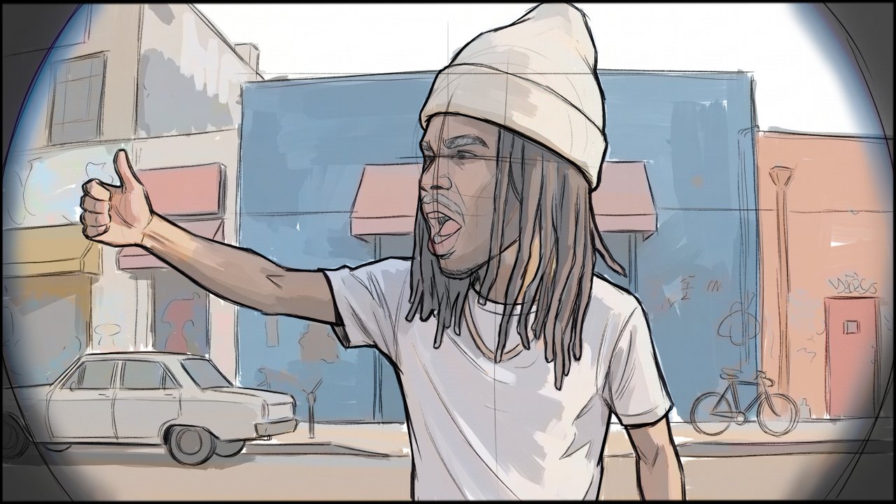 Music Video - Narrative - storyboard frame 1 by Dakota Warren
